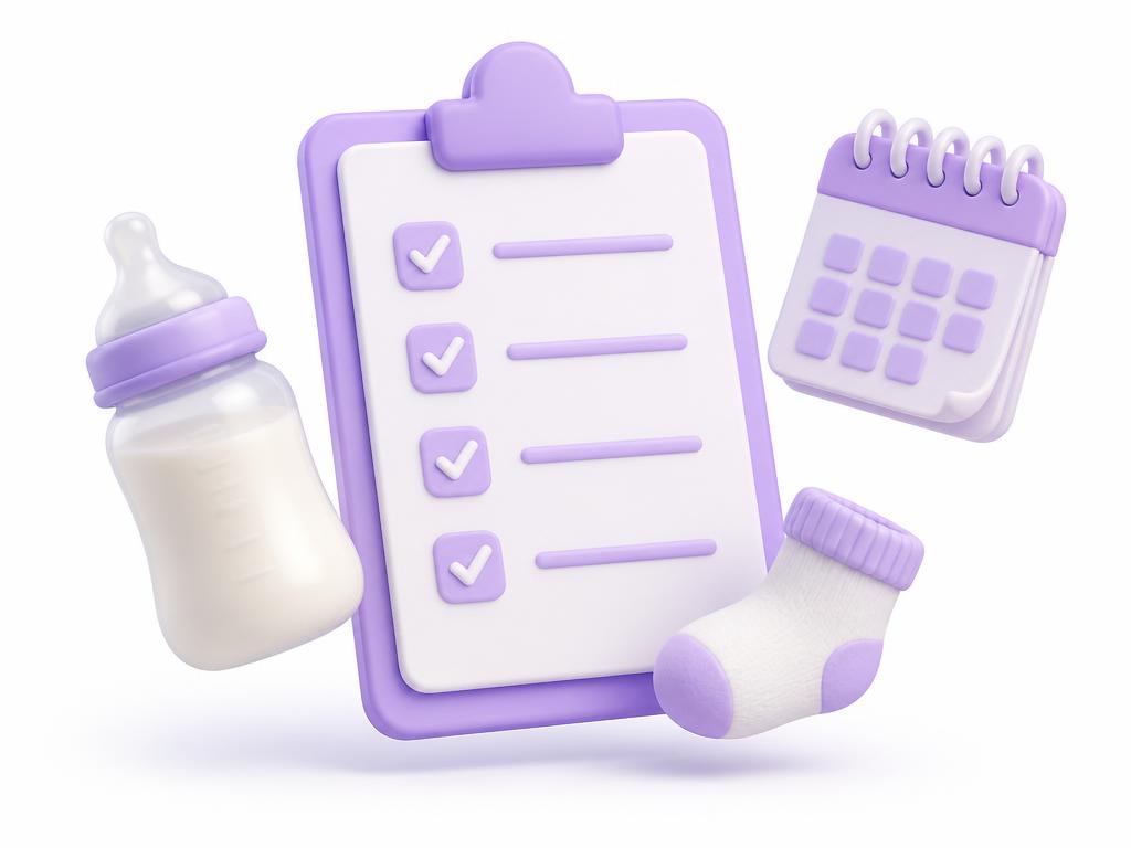 Parent Daily Checklist 3D illustration